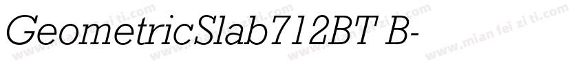 GeometricSlab712BT B字体转换